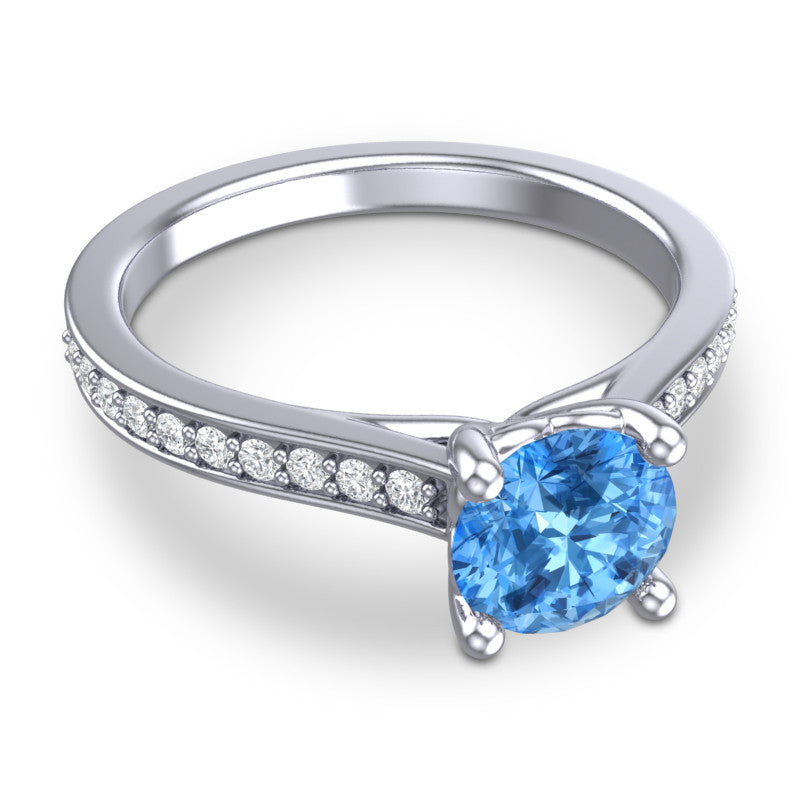 Glorious Splendor Ring (Swiss Blue Topaz)